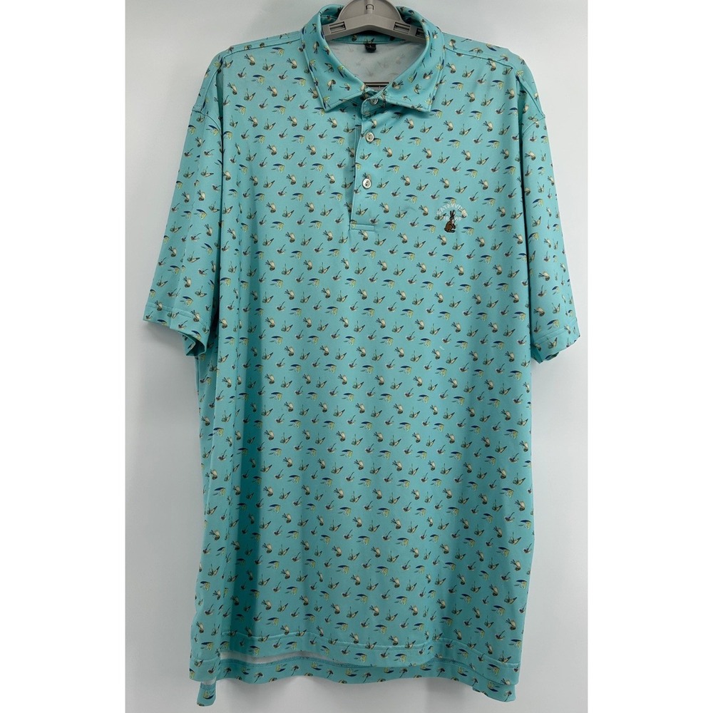 PETER MILLAR Waterville Golf Summer Comfort FLY FISHING‎ LURES L All Over Print